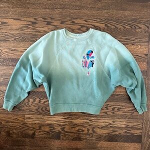 ISABEL MARANT Cotton Ombre Faded Embroidered Sweatshirt 34 / XS / 0